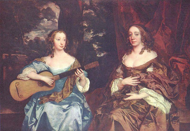 Sir Peter Lely Two ladies from the Lake family, oil painting picture